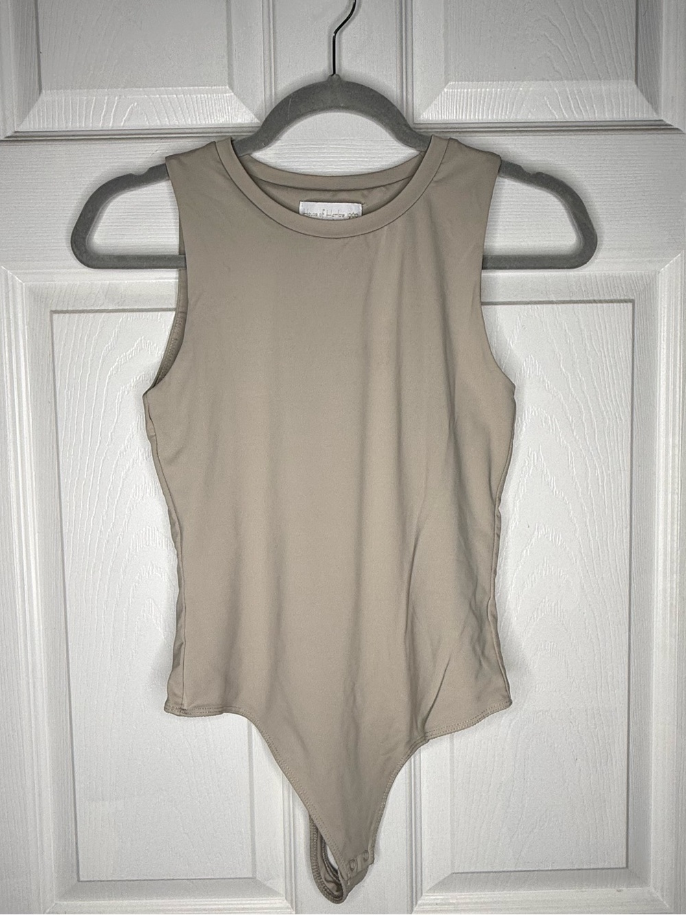 House of Harlow 1960 Neutral Taupe beige Sleeveless Bodysuit size medium